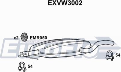 EuroFlo EXVW3002 - Orta Səsboğucu furqanavto.az