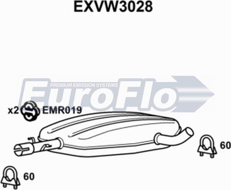 EuroFlo EXVW3028 - Orta Səsboğucu furqanavto.az