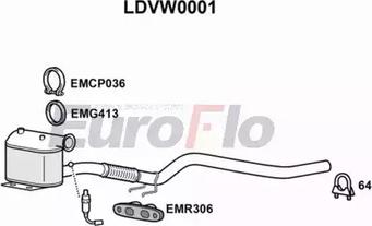 EuroFlo LDVW0001 - Tüs / Hissəcik filtri, egzoz sistemi furqanavto.az