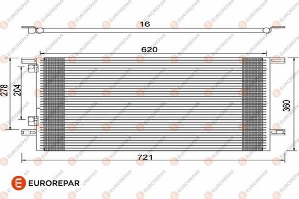 EUROREPAR 1609634580 - Kondenser, kondisioner furqanavto.az