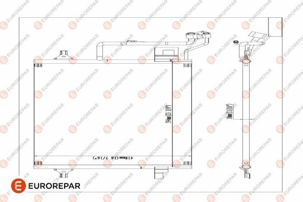 EUROREPAR 1609635580 - Kondenser, kondisioner furqanavto.az