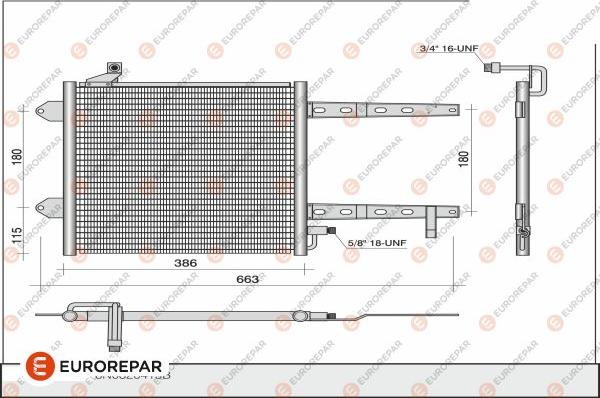 EUROREPAR 1609635180 - Kondenser, kondisioner furqanavto.az