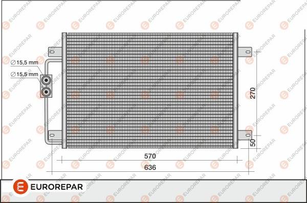 EUROREPAR 1609635380 - Kondenser, kondisioner furqanavto.az