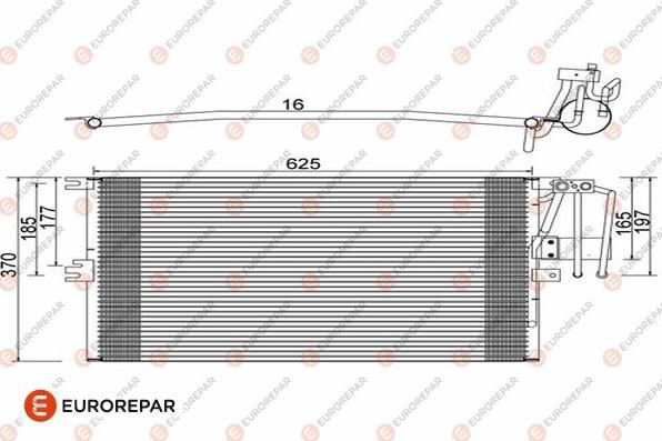 EUROREPAR 1609636980 - Kondenser, kondisioner furqanavto.az