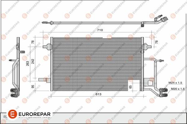 EUROREPAR 1609636180 - Kondenser, kondisioner furqanavto.az