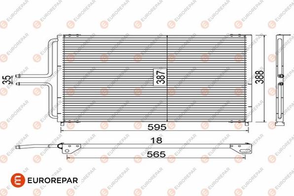 EUROREPAR 1609638080 - Kondenser, kondisioner furqanavto.az