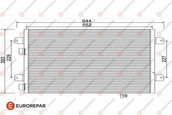 EUROREPAR 1609637380 - Kondenser, kondisioner furqanavto.az