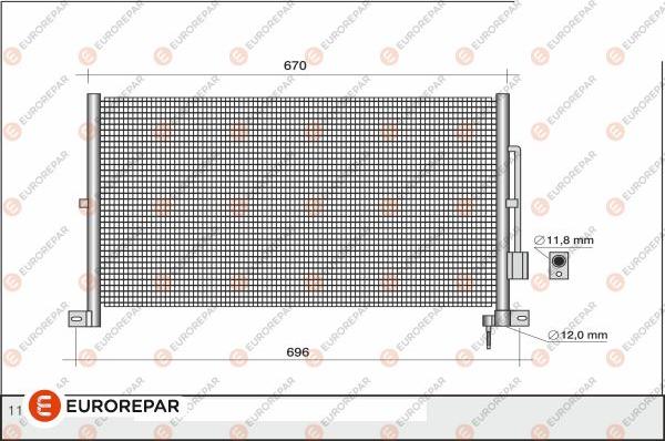 EUROREPAR 1609637780 - Kondenser, kondisioner furqanavto.az