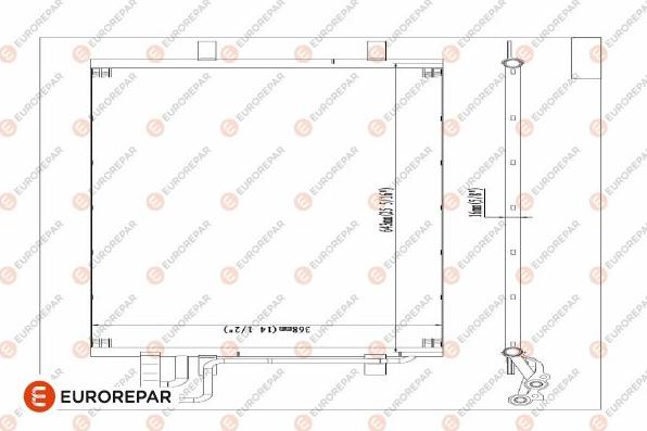 EUROREPAR 1610159980 - Kondenser, kondisioner furqanavto.az