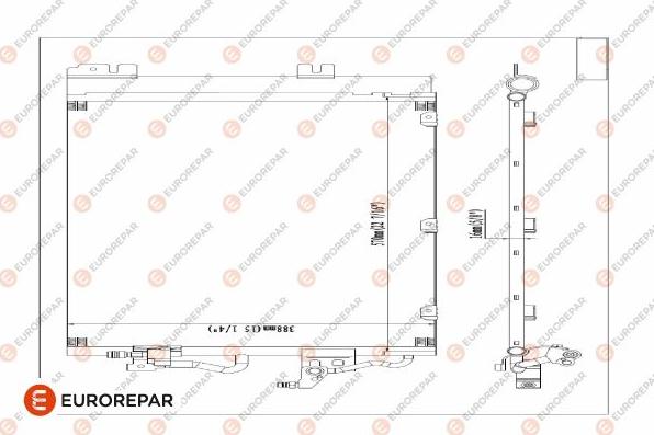 EUROREPAR 1610159580 - Kondenser, kondisioner furqanavto.az