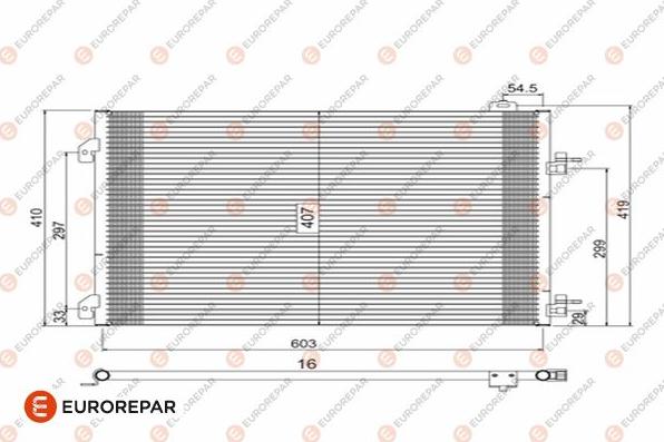 EUROREPAR 1610159180 - Kondenser, kondisioner furqanavto.az