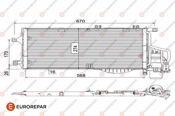 EUROREPAR 1610160980 - Kondenser, kondisioner furqanavto.az