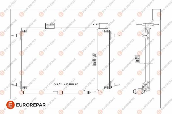 EUROREPAR 1610161080 - Kondenser, kondisioner furqanavto.az