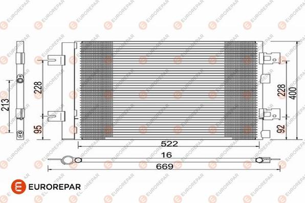 EUROREPAR 1618100280 - Kondenser, kondisioner furqanavto.az