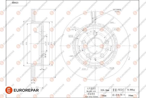 EUROREPAR 1684326580 - Əyləc Diski furqanavto.az