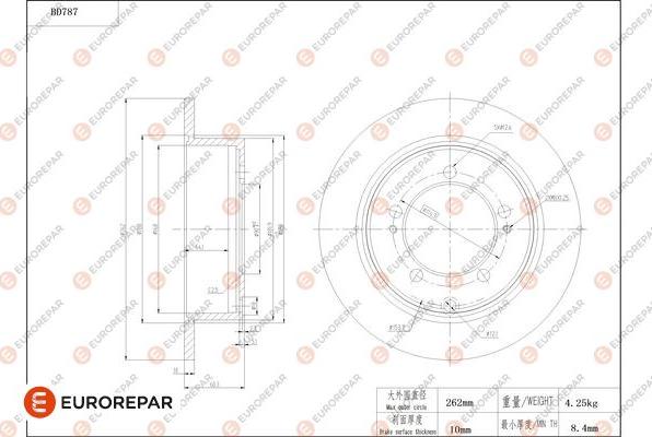 EUROREPAR 1684322980 - Əyləc Diski furqanavto.az