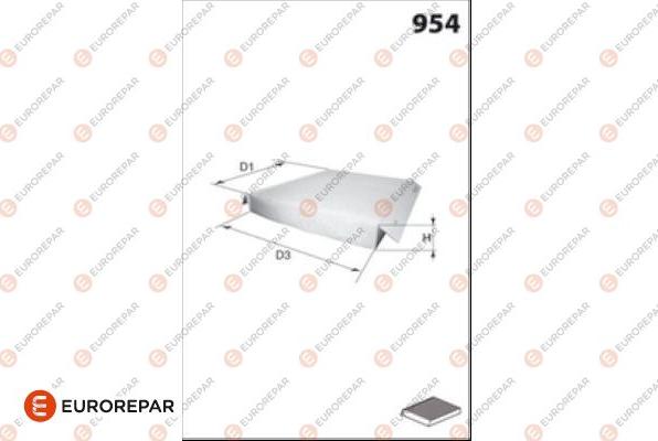 EUROREPAR 1686258480 - Filtr, daxili hava furqanavto.az