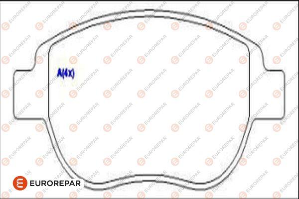 EUROREPAR 1686754780 - Əyləc altlığı dəsti, əyləc diski furqanavto.az