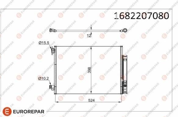 EUROREPAR 1682207080 - Kondenser, kondisioner furqanavto.az