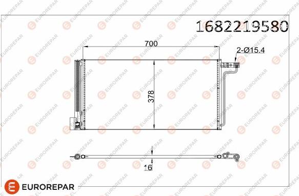 EUROREPAR 1682219580 - Kondenser, kondisioner furqanavto.az