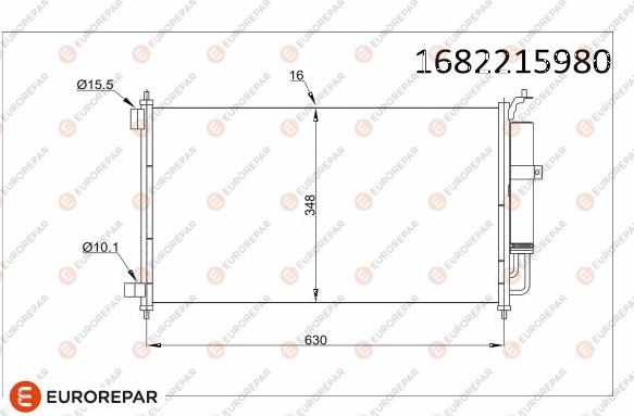 EUROREPAR 1682215980 - Kondenser, kondisioner furqanavto.az