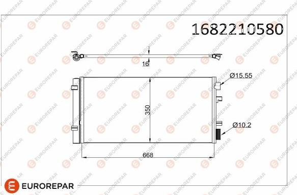 EUROREPAR 1682210580 - Kondenser, kondisioner furqanavto.az