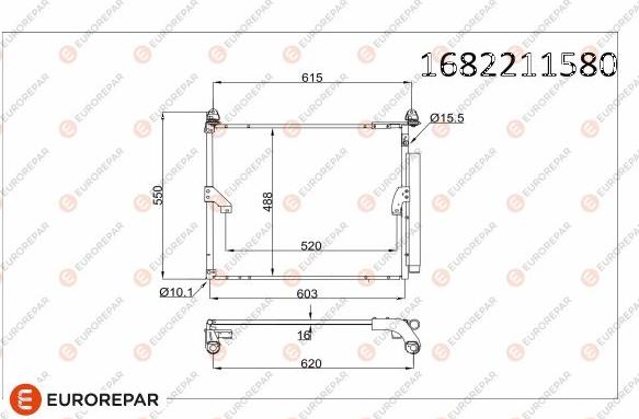 EUROREPAR 1682211580 - Kondenser, kondisioner furqanavto.az