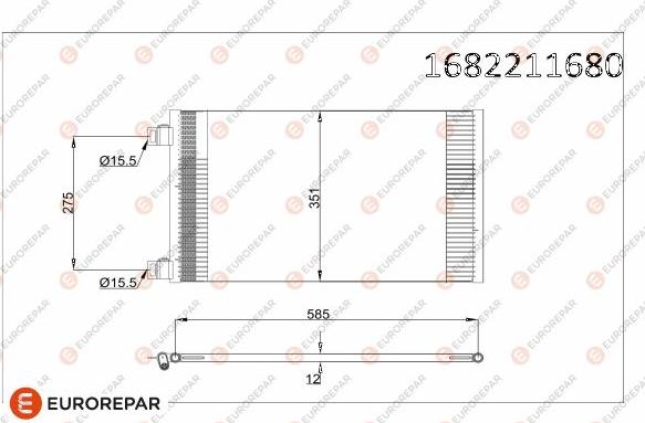 EUROREPAR 1682211680 - Kondenser, kondisioner furqanavto.az