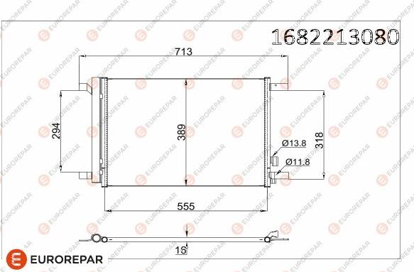 EUROREPAR 1682213080 - Kondenser, kondisioner furqanavto.az