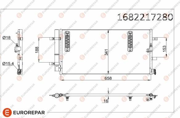 EUROREPAR 1682217280 - Kondenser, kondisioner furqanavto.az