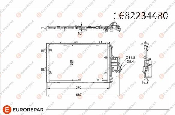 EUROREPAR 1682234480 - Kondenser, kondisioner furqanavto.az