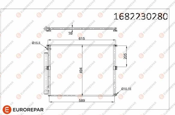 EUROREPAR 1682230280 - Kondenser, kondisioner furqanavto.az