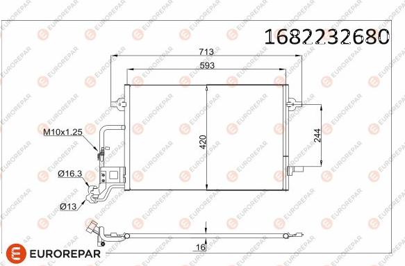 EUROREPAR 1682232680 - Kondenser, kondisioner furqanavto.az