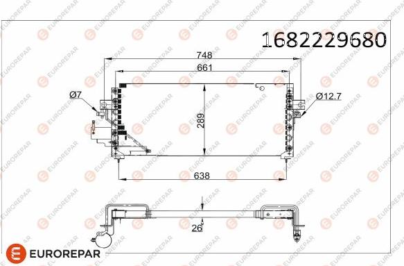 EUROREPAR 1682229680 - Kondenser, kondisioner furqanavto.az