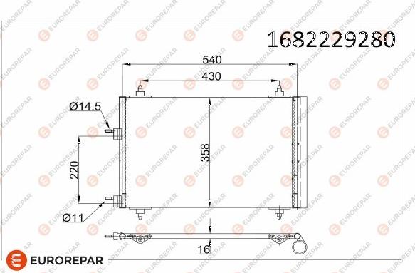 EUROREPAR 1682229280 - Kondenser, kondisioner furqanavto.az
