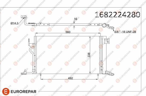 EUROREPAR 1682224280 - Kondenser, kondisioner furqanavto.az