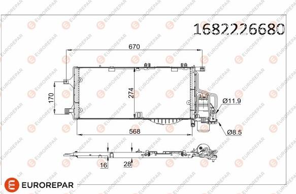 EUROREPAR 1682226680 - Kondenser, kondisioner furqanavto.az