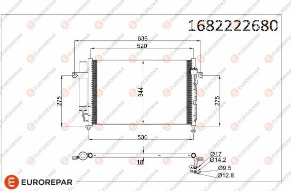 EUROREPAR 1682222680 - Kondenser, kondisioner furqanavto.az