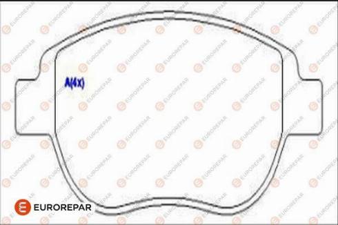 EUROREPAR 1636484980 - Əyləc altlığı dəsti, əyləc diski furqanavto.az