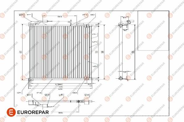 EUROREPAR E163394 - Kondenser, kondisioner furqanavto.az