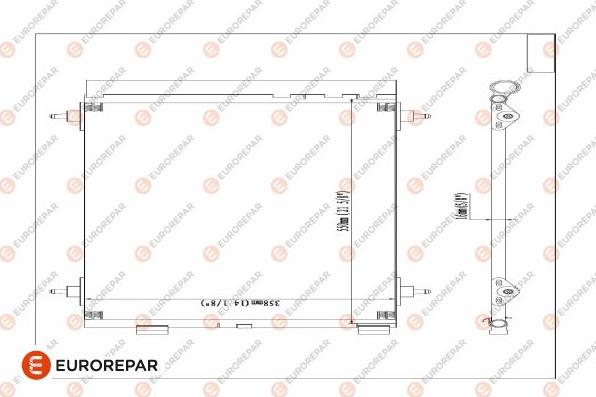 EUROREPAR E163364 - Kondenser, kondisioner furqanavto.az