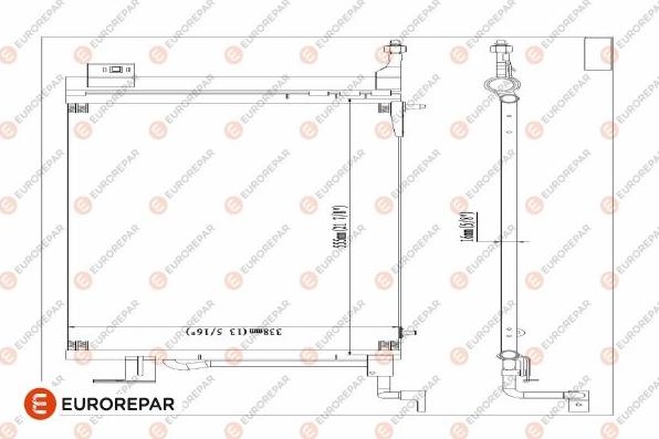 EUROREPAR E163305 - Kondenser, kondisioner furqanavto.az