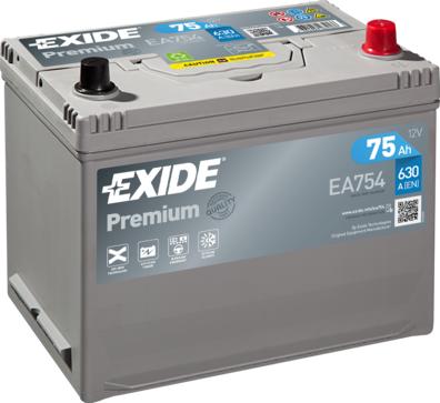 Exide EA754 - Başlanğıc batareyası furqanavto.az