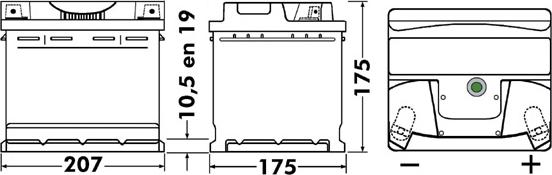 Exide EB443 - Başlanğıc batareyası furqanavto.az