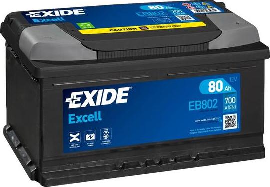 Exide EB802 - Başlanğıc batareyası furqanavto.az