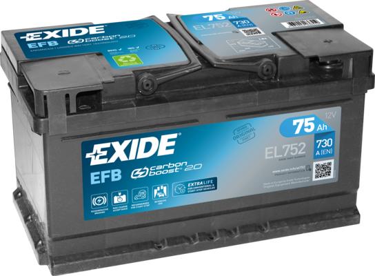 Exide EL752 - Başlanğıc batareyası furqanavto.az