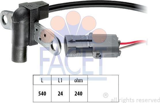 FACET 9.0016 - Sensor, krank mili nəbzi furqanavto.az