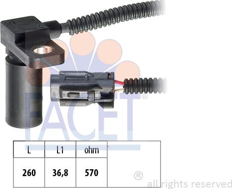 FACET 9.0232 - RPM Sensor, avtomatik transmissiya furqanavto.az