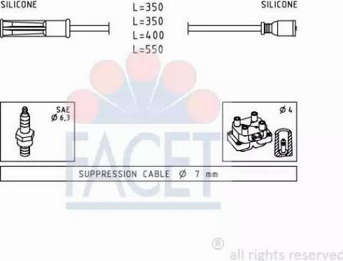 FACET 4.9443 - Alovlanma kabeli dəsti furqanavto.az