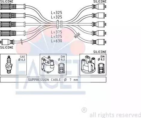 FACET 4.8421 - Alovlanma kabeli dəsti furqanavto.az